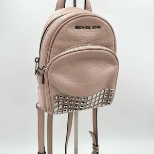Michael Kors Abbey studded mini backpack, blush